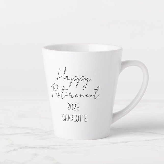 Latte Caneca de Café de Aposentadoria Personalizada, Fel (Direita)