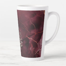Latte Caneca de Café de Cerâmica Fedora Burgundy Música 