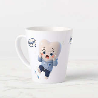 Latte Caneca de Café de Dente Fofo Momento Oops Dental