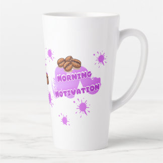 Latte Caneca de Café de Motivação Matinal | Café Roxo Fo