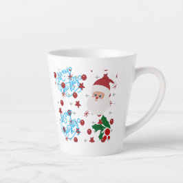 Latte Caneca de café de Natal festiva com vibrações de f