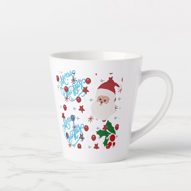 Latte Caneca de café de Natal festiva com vibrações de f (Direita)