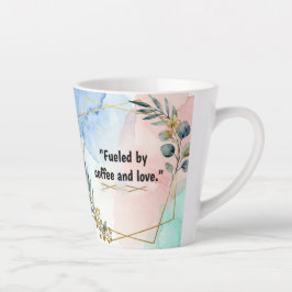 Latte caneca de café e amor