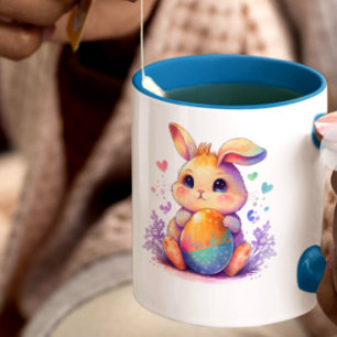 Latte Caneca de Café Easter Bunny Fofa – Coelho Pastel A