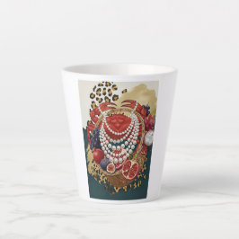 Latte Caneca de Café Ecletica de Caranguejo com Pérolas,