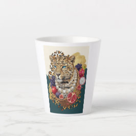 Latte Caneca de Café Ecletismo Leopardo com Pérolas, Máx