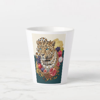 Latte Caneca de Café Ecletismo Leopardo com Pérolas, Máx