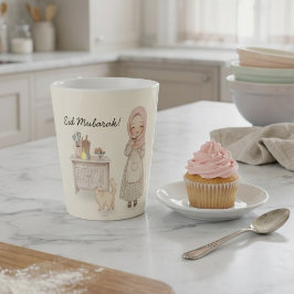 Latte Caneca de Café Eid Mubarak Presente Muçulmano