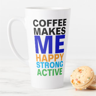 Latte Caneca de Café Engraçada para Homens (Café Me Faz)