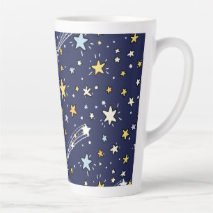 Latte Caneca de Café Estrelas Galáxia Céu Celestial
