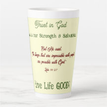 Caneca de Café Fé Versos Uplificantes