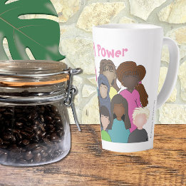 Latte Caneca de Café Feminista Girl Power