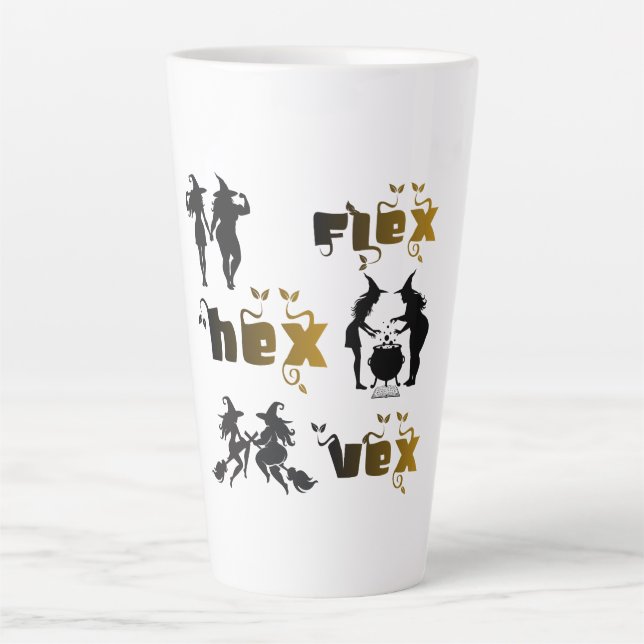 Latte Caneca de Café Flexing Hexing e Vexing (Frente)