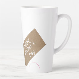 Latte Caneca de Café Floral do Dia das Mães