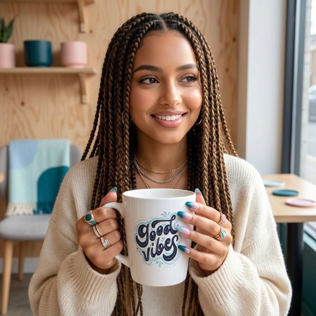 Latte Caneca de Café Good Vibes (Criador carregado)