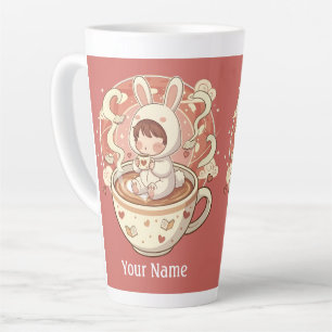 Latte Caneca de Café Grande Coelho 17oz para Trabalho