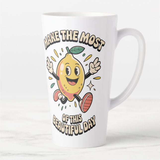 Latte Caneca de Café Limão - Aproveite ao Máximo (Direita)