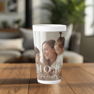 Latte Caneca de Café MOM Grande Personalizada com Foto M