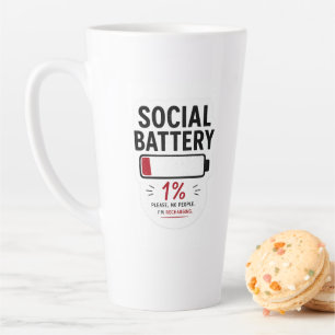 Latte Caneca de Café para Introvertidos Engraçados Bat