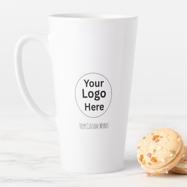 Latte Caneca de Café Personalizada com Logo e Texto  (In Situ)