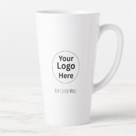 Latte Caneca de Café Personalizada com Logo e Texto