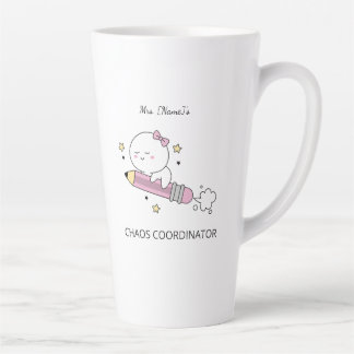 Latte Caneca de Café Personalizada Coordenadora de Caos