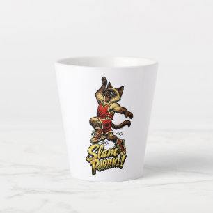 Latte Caneca de Café Personalizada de Basquete de Gato S