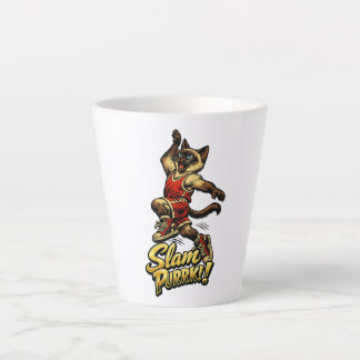 Latte Caneca de Café Personalizada de Basquete de Gato S