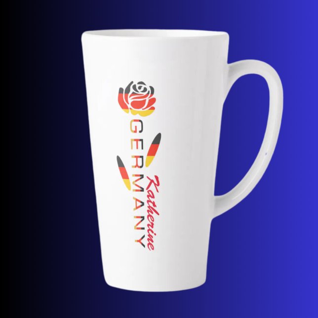 Latte Caneca de Café Personalizada Grande com a Bandeira (Criador carregado)