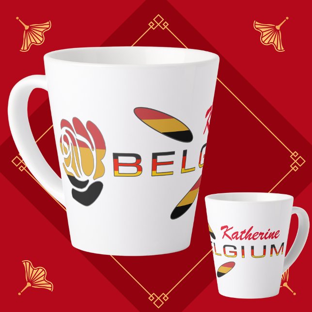 Latte Caneca de Café Personalizada Pequena com a Bandeir (Criador carregado)