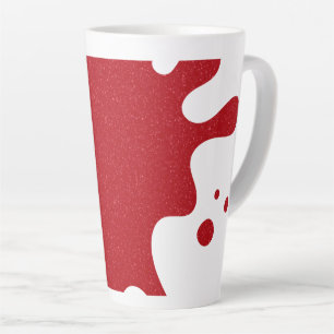 Latte Caneca de Café Personalizada Vermelha Tomate com E
