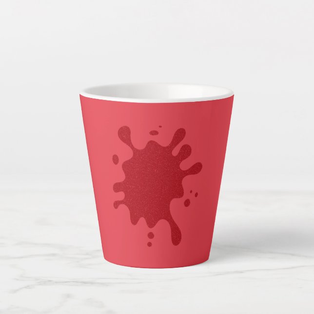 Latte Caneca de Café Personalizada Vermelha Tomate com I (Frente)