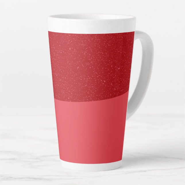 Latte Caneca de Café Personalizada Vermelha Tomate com P (Ângulo direito)