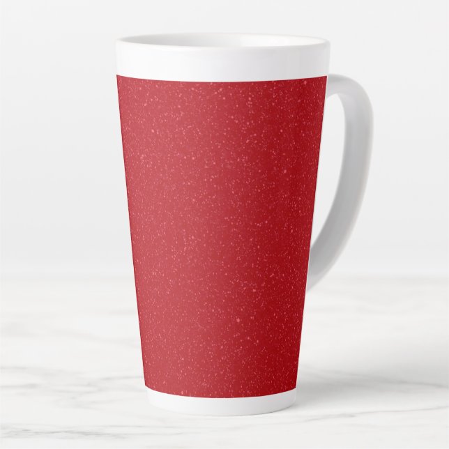 Latte Caneca de Café Personalizável Vermelho Tomate com  (Ângulo direito)