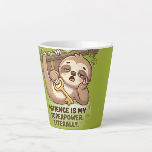 Latte Caneca de Café Poder de Paciência de Preguiça Fofa