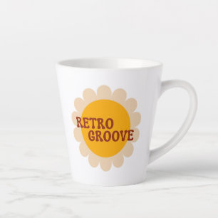Latte Caneca de Café Retro Groove