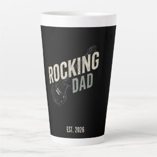 Latte Caneca de Café Rocking Dad Vintage Guitar - Person
