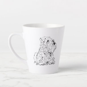 Latte Caneca de Café Schnauzer Miniatura, Amante de Cach