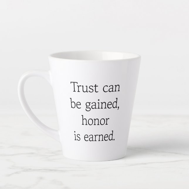 Latte Caneca de Café Trust & Honor (Esquerda)
