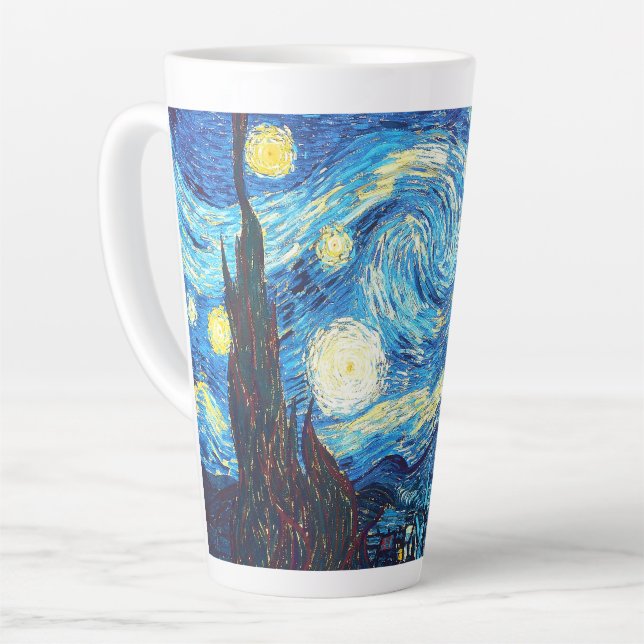 Latte Caneca de Café Vincent van Gogh - Noite Estrelada (Ângulo esquerdo)