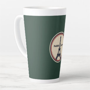 Latte Caneca de Café Vintage Paris Torre Eiffel 1889