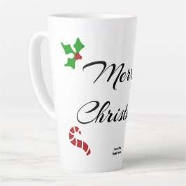 Latte Caneca de Natal Grande para Café com Leite Desejos