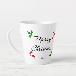 Latte Caneca Pequena de Café com Desejos de Natal