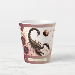 Latte Caneca Pequena de Café com Tema de Escorpião e Anê
