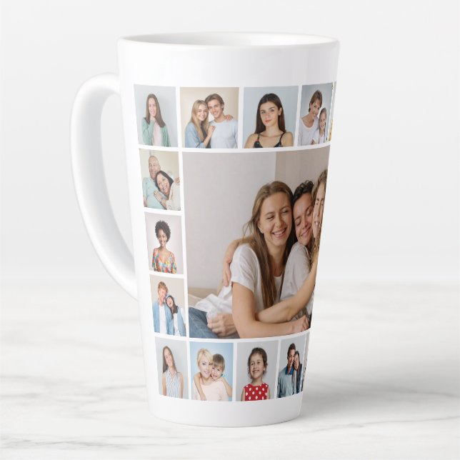 Latte Crie Seu Próprio Caneca de Café com Colagem de 21  (Ângulo esquerdo)
