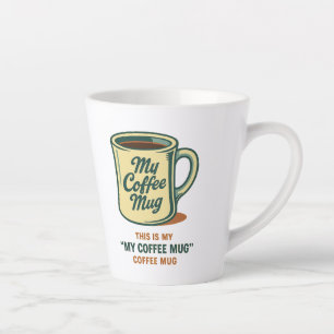 Latte Design de Humor de Caneca de Café Retrô