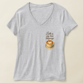 Latte é a minha língua de amor, camiseta feminina