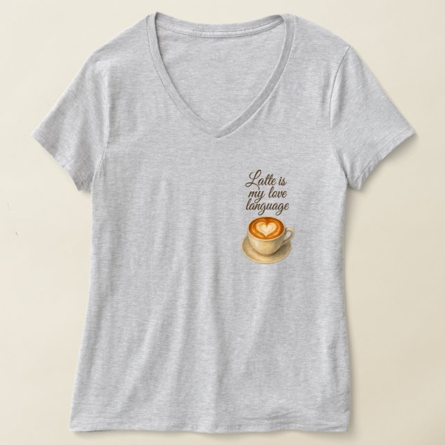 Latte é a minha língua de amor, camiseta feminina (Postura )