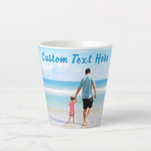 Latte Envie Sua Foto Caneca de Café com Leite Presente A