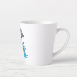 Latte Golfinho Alegre Splash - Caneca de Café com Leite
